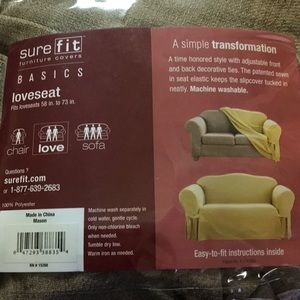 Sofa and loveseat slipcover